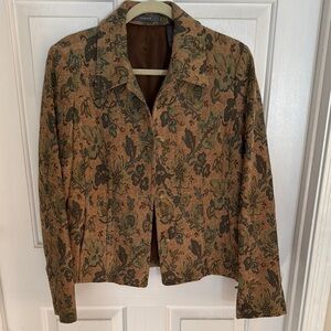 NWOT Floral Patterned Lined Women's Jacket SZ L